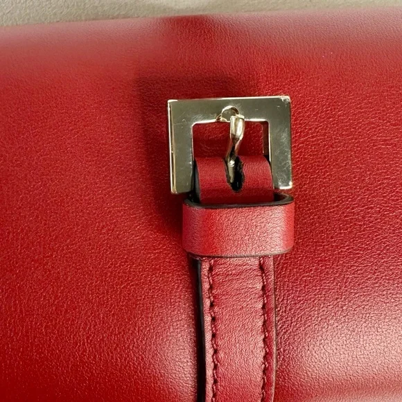 Valentino Garavani Red travel Jewelry Clutch with Silver Studs - Picture 15 of 16